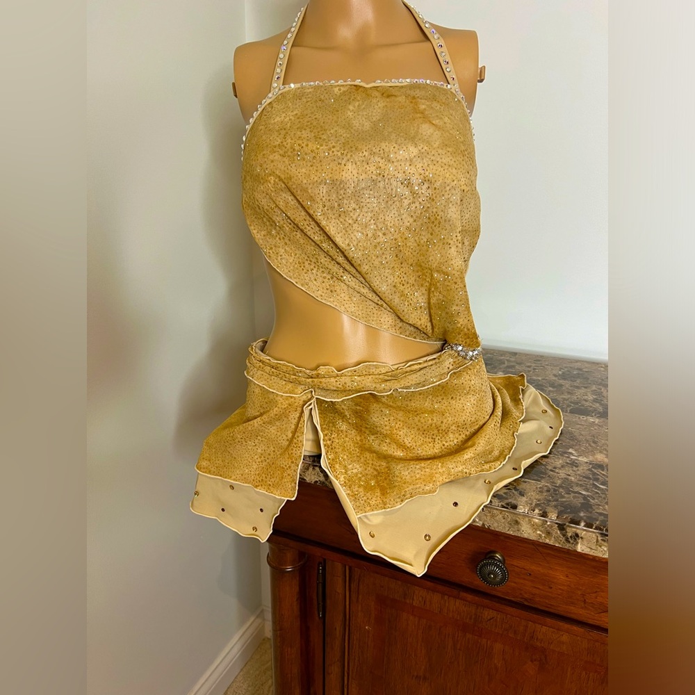 Gorgeous gold sparkle custom costume
